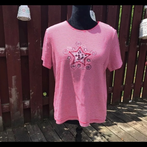 Red White and Blue Star T Shirt - Picture 1 of 8